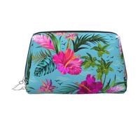 Hello Hawaii - Bolsa de maquillaje de viaje con compartimentos, bolsa de aseo portátil para mujer, Silver, One Size