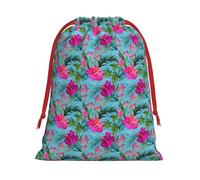 Hello Hawaii - Bolsa de regalo con cordón y cinta roja suave y elegante para Navidad, Halloween, se adapta a tarjetas de caramelos