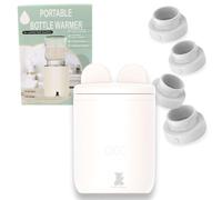 Hello Hippo - Calentador de biberón compacto y portátil: USB-C recargable, antifugas, compatible con Philips Avent, MAM, NUK | 4 temperaturas ajustables | Calefacción rápida y eficiente