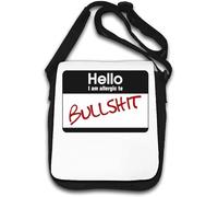 Hello I Am Allergic to Funny - Bolso de hombro, color blanco, White, Talla única