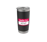 Hello I Am Mohammad Funny Mohd Nombre Cita Hola Soy Muhammad Vaso térmico de acero inoxidable de doble pared