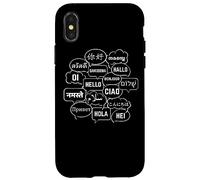 Hello in Many Languages Translator Globetrotter Polyglot Carcasa para iPhone X/XS