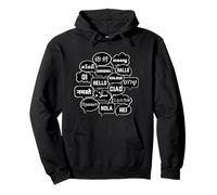 Hello in Many Languages Translator Globetrotter Polyglot Sudadera con Capucha