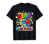Hello Kindergarten Apple Pencil Books Back To School Student Camiseta