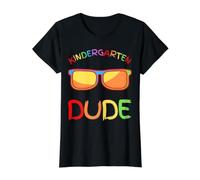 Hello Kindergarten Dude - Niño pequeño de Regreso a la Escuela Camiseta gráfica económica, Mujer, Negro, L