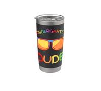 Hello Kindergarten Dude - Niño pequeño de regreso a la escuela Vaso térmico de acero inoxidable de doble pared