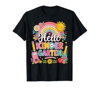 Hello Kindergarten Floral Teacher Student Back To School Camiseta