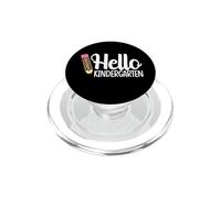 Hello Kindergarten Teacher Leopard Pencil Regreso a la Escuela PopSockets PopGrip para MagSafe