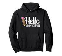 Hello Kindergarten Teacher Leopard Pencil Regreso a la Escuela Sudadera con Capucha
