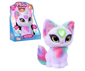 Hello Kitty - 4SF Mistie Secrets, Peluche Interactivo con Funciones electrónicas, Habla en francés, Solo tú Puedes Escuchar Sus Secretos, Corazón mágico, Modelo Zoey, para niños Desde 4 años, MY0002