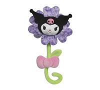 Hello Kitty and Friends Kuromi - Flor de Felpa púrpura de 14 Pulgadas para Ocasiones Especiales con un Tallo Flexible, Embalaje para Regalo, con Licencia Oficial, a Partir de 6 años