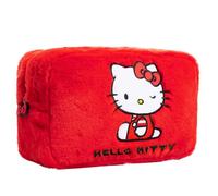 Hello Kitty Bolsa de Maquillaje Fluffy para Mujer, Niña y Adolescente, Bolsa de Aseo, Neceser de Maquillaje con Cremallera, Regalos Anime