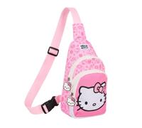 Hello Kitty Bolso para Niñas, Bolsa de Viaje, Bolso de Pecho, Bolso Bandolera Correa Ajustable, Regalo para Niñas