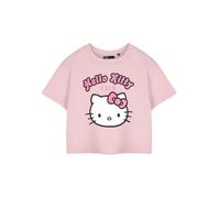 Hello Kitty Camiseta Corta Rosa de Manga Corta para Mujer gráfica Club Mujer | Top Rosa para niña