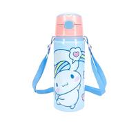 Hello Kitty Cinnamoroll Botella Reutilizable, Diseño Aluminio Resistente Botella de Viaje con Asa, Capacidad de 600 ml