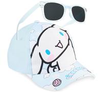 Hello Kitty Cinnamoroll Set Gafas de Sol y Gorra Niña, Protección UV400, Gorra Ajustable, Accesorios de Viaje, Sanrio Regalo para Niña (Azul Cinnamoroll)