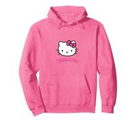 Hello Kitty - Classic Kitten Sudadera con Capucha, Unisex para Adultos, Rosa Brillante, S