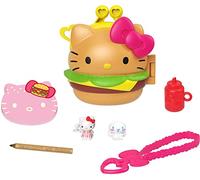 Hello Kitty Cofre con forma de hamburguesa con muñecos y accesorios de juguete (Mattel GVB28)