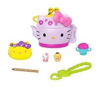 Hello Kitty Cofre con forma de tetera con muñecos y accesorios de juguete (Mattel GVB31)