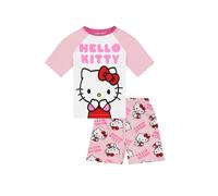 Hello Kitty Conjunto de pijama corto para niñas, rosa, 7-8 años