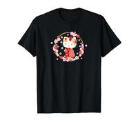 Hello Kitty Cute Cherry Blossom Sakura Season en Japón Camiseta, Hombre, Negro, M