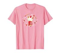 Hello Kitty Cute Cherry Blossom Sakura Season en Japón Camiseta, Hombre, Rosado, XL
