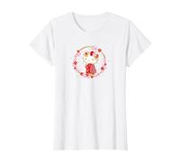 Hello Kitty Cute Cherry Blossom Sakura Season en Japón Camiseta, Mujer, Blanco, XS
