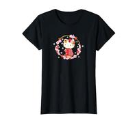 Hello Kitty Cute Cherry Blossom Sakura Season en Japón Camiseta, Mujer, Negro, XXL