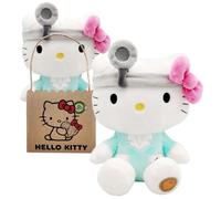 Hello Kitty Doctor Eco - Peluche de 24 cm en Bolsa de cartón Reutilizable, el Peluche está Hecho de Botellas de Pet 100% recicladas