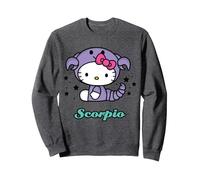 Hello Kitty Escorpio Signo de Estrella Sudadera, Unisex para Adultos, Jaspeado Oscuro, M