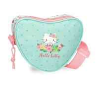 Hello Kitty Floral Kitty Bolso Bandolera Verde 17x14,5x4 cms Poliéster
