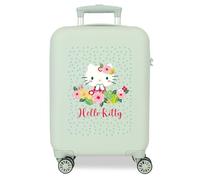 Hello Kitty Floral Kitty Maleta de cabina Verde 33x50x20 cms Rígido 2 kgs Cierre de combinación lateral ABS 2 kgs 28L Equipaje de mano
