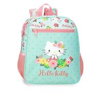Hello Kitty Floral kitty Mochila Escolar Adaptable a Carro Verde 23x28x10 cms Poliéster