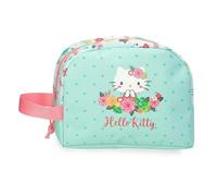 Hello Kitty Floral kitty Neceser Verde 20,5x16,5x7,5 cms Poliéster