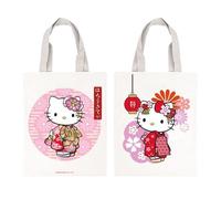 Hello kitty & friends - bolso de mano de algodón, diseño de kimono