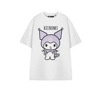 Hello Kitty & Friends Camiseta de manga corta para mujer, My Melody, Kuromi, Cinnamoroll Graphic Tee para mujer | Camiseta con estampado de personajes Sanrio, Kuromi Pastel, S