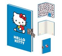 Hello Kitty & Friends - Cuaderno con Cerradura A5 Favourite Apple (Talla Única) (Azul, Blanco)