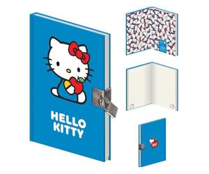 Hello Kitty & Friends - Cuaderno con Cerradura A5 Favourite Apple (Talla Única) (Azul, Blanco)