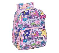 Safta Mochila escolar infantil HELLO KITTY & FRIENDS – Adaptable a carro, 26x11x34 cm
