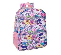 HELLO KITTY & FRIENDS - Mochila Escolar Niño, Mochila Niño, Mochila Infantil, Adaptable a Carro, Ideal para Niños en Edad Escolar, Cómoda y Versátil, Calidad y Resistencia, 33x14x42 cm