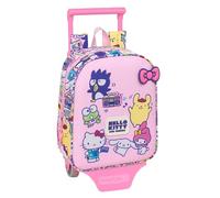 HELLO KITTY & FRIENDS - Mochila Guardería con Carro Safta, Ideal para Niños de Diferentes Edades, Cómoda y Versátil, Calidad y Resistencia, 22x10x27 cm