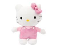 Hello Kitty Giochi Preziosi - Peluche de 30 cm con Atuendo a la Moda, Vestido y Lazo de Raso Rosa, para niños a Partir de 3 años