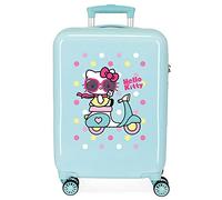 Hello Kitty Girl Gang Maleta de cabina Verde 38x55x20 cms Rígida ABS Cierre de combinación lateral 34L 2,66 kgs 4 ruedas dobles 0