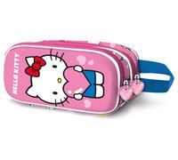 Hello kitty heart-estuche portatodo 3d doble, rosa 22 x 10 cm