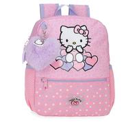 Hello Kitty Hearts & Dots Mochila Escolar Adaptable a Carro Rosa 23x28x10 cms Poliéster 6,44L