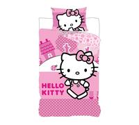 Hello Kitty Juego De Sábanas Rosa 2 Piezas 135 X 200 Cm 100% Algodón