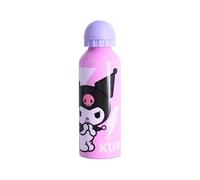 Hello Kitty Kuromi Botella Reutilizable, Botella de Viaje de Aluminio para Niñas, Capacidad 500 ml (Lila)
