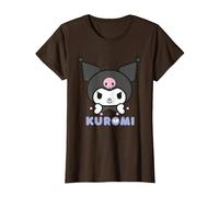 Hello Kitty - Kuromi Face Camiseta, Mujer, Marrón, L