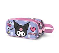 Hello Kitty Kuromi Rebel-Estuche Portatodo 3D Doble, Malva, 22 x 10 cm