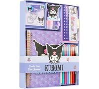 Hello Kitty Kuromi Sanrio Kit DIY Creativo para Niñas, Cuaderno A5, Stickers, Rotuladores y Accesorios, Diario, Kit Manualidades, Regalo Niña para Escuela y Cumpleaños (Púrpura Kuromi)